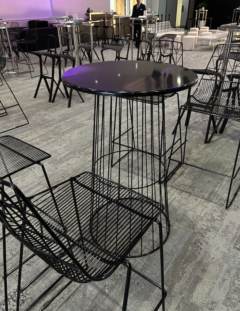 Black Wire Cocktail Table Hire Hire Cocktail Table for Parties